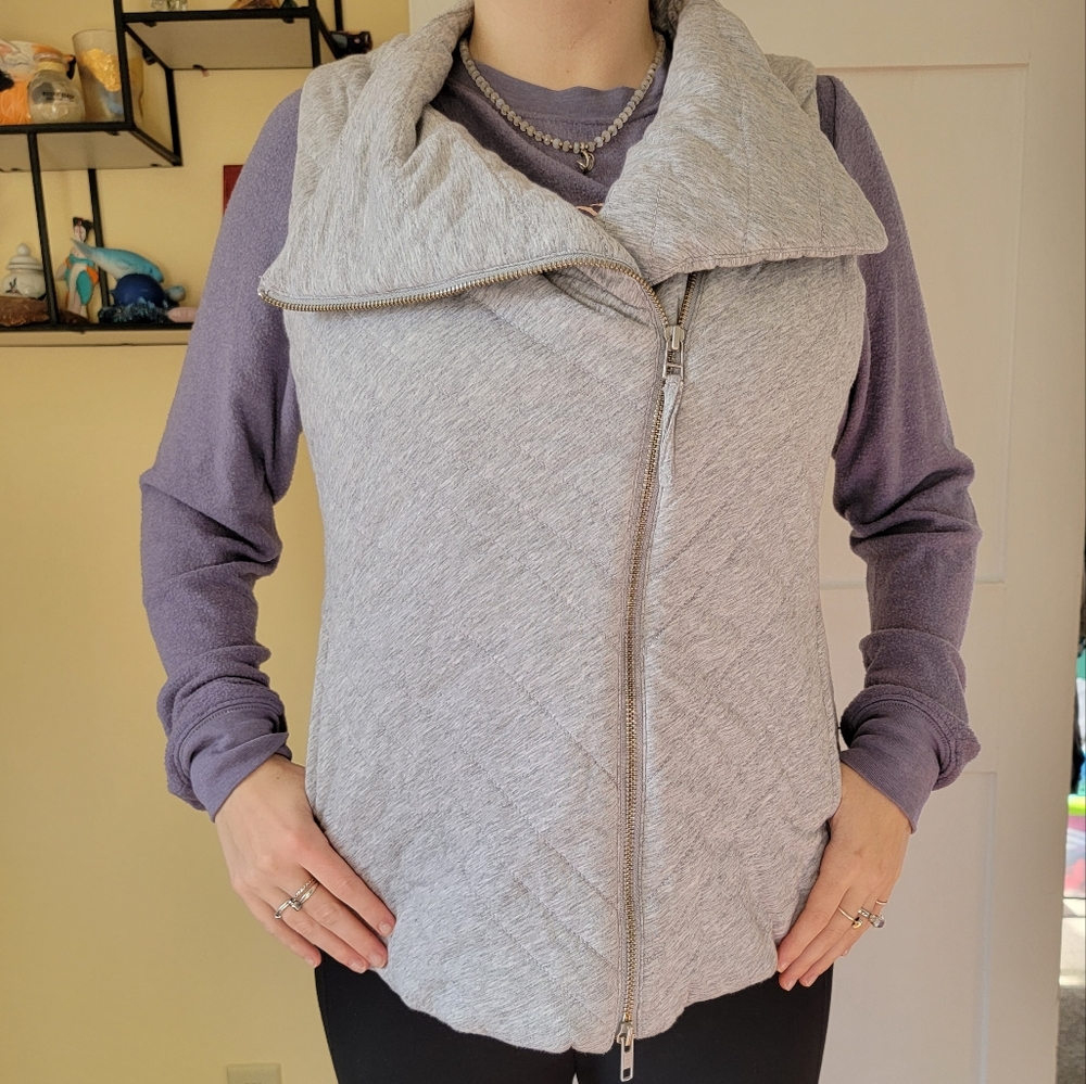 Like-New Eileen Fisher A-Symmetric Zip Vest
